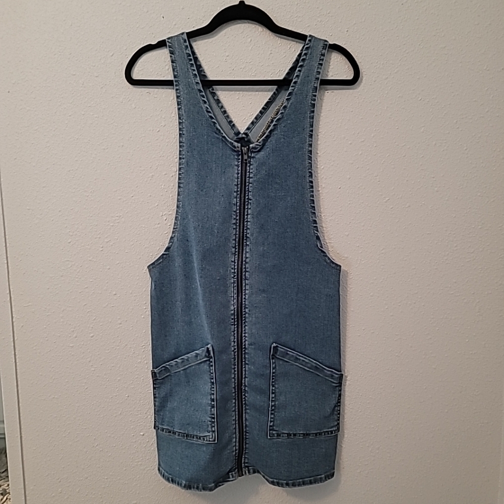 So Brand Denim Jumper Sz S Front Zip 26" Long